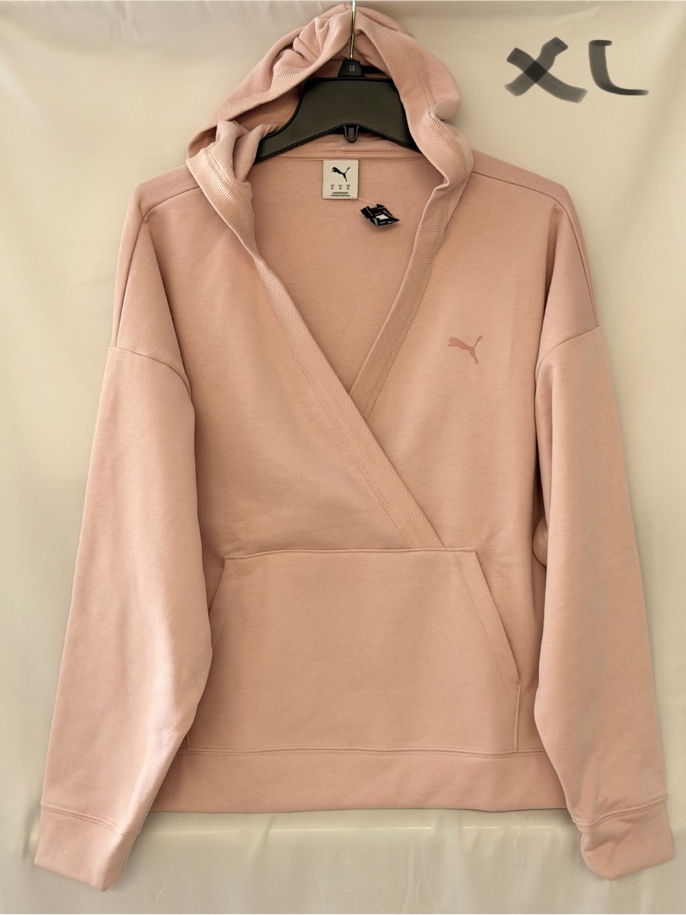 Puma Women's Blush Pink Wrap Pullover Hoodie